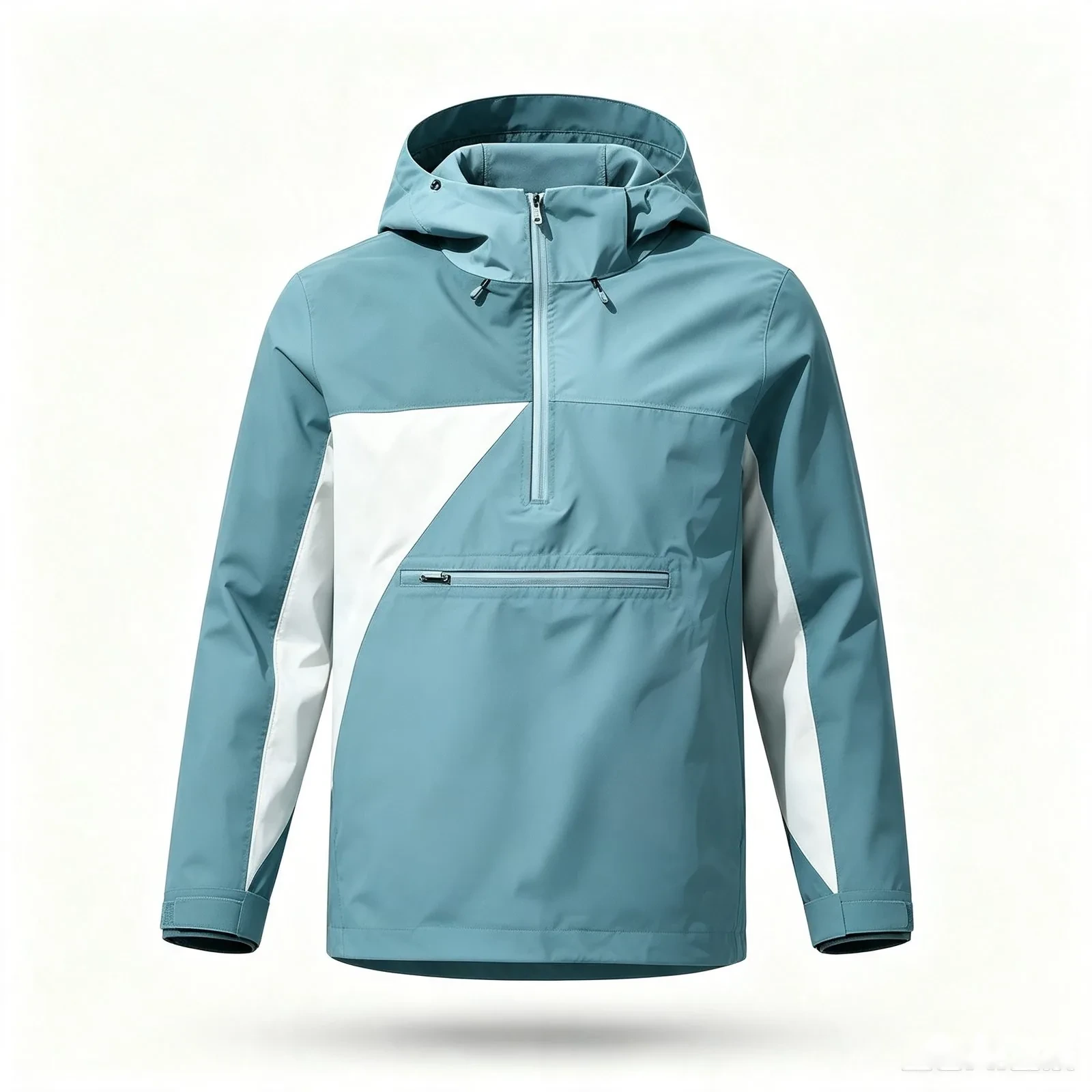 Ultralight 3L shell anorak in teal — 80gsm packable OEM