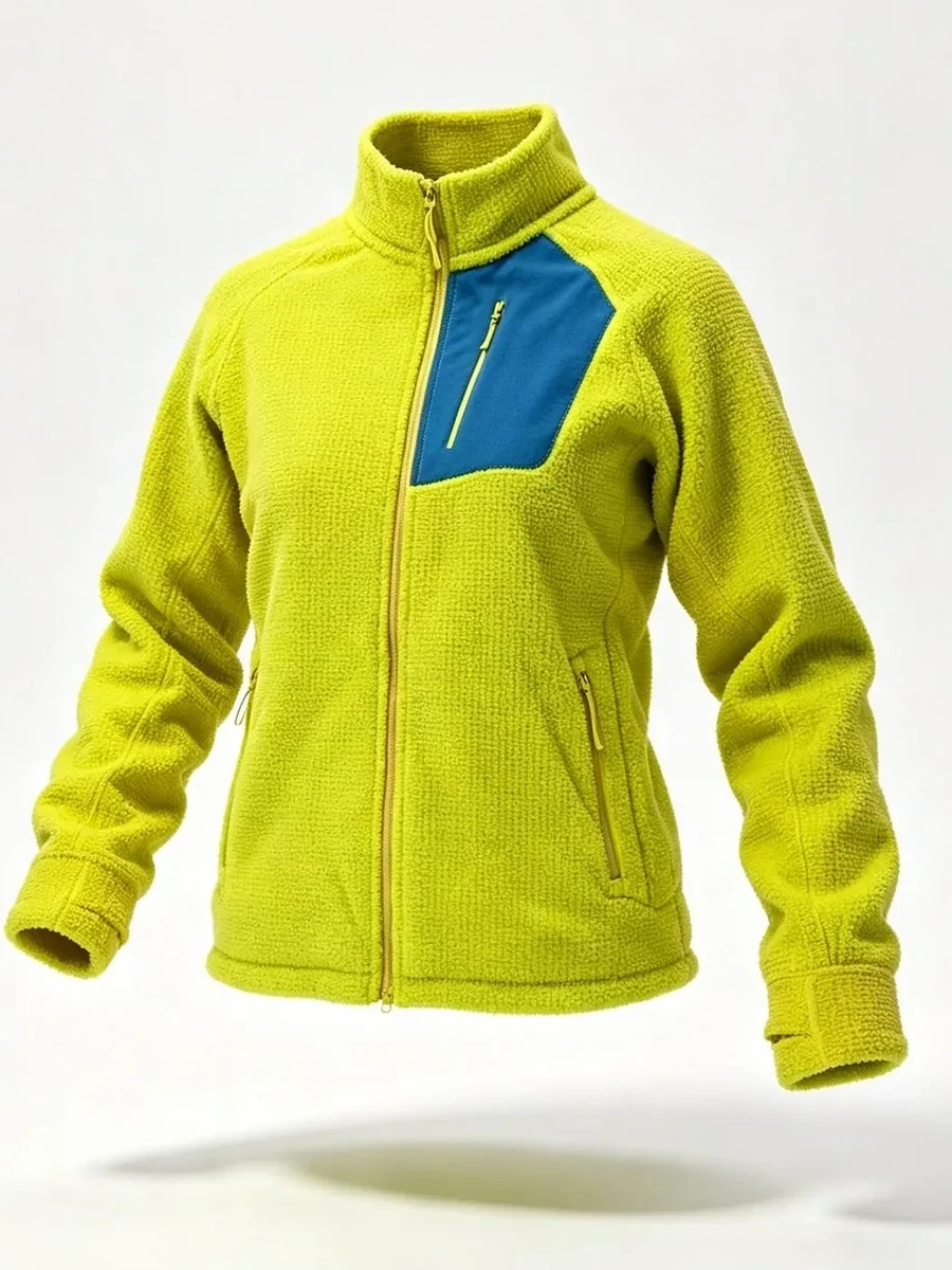 Lime Grid Fleece Jacket