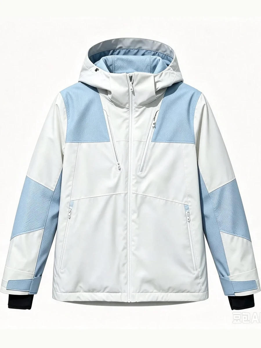 White-Blue Women's Ski Jacket