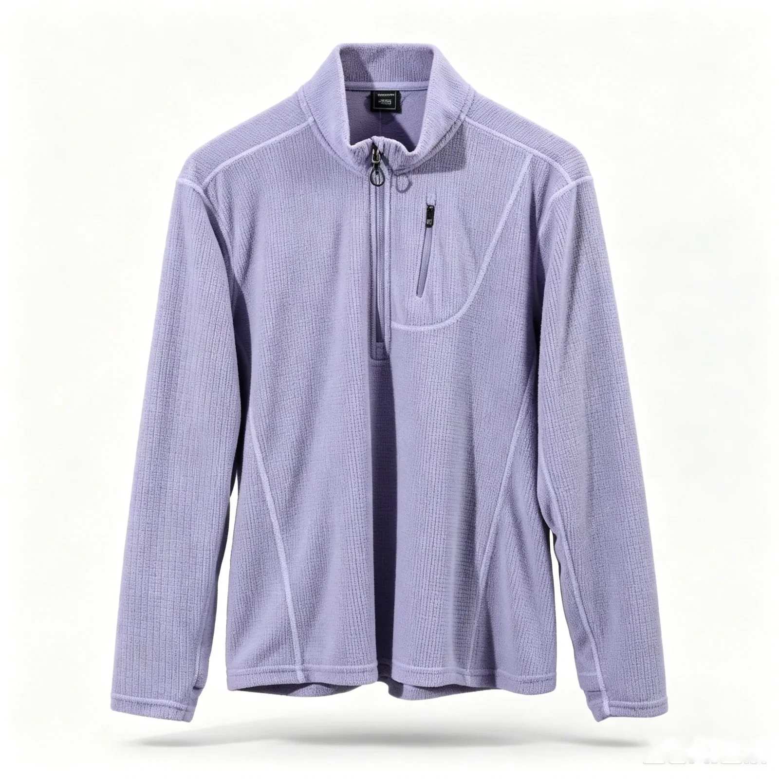 Purple Grid Fleece Jacket