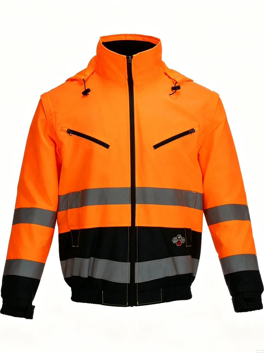 EN20471 HI-Vis Bomber Jacket (Orange)