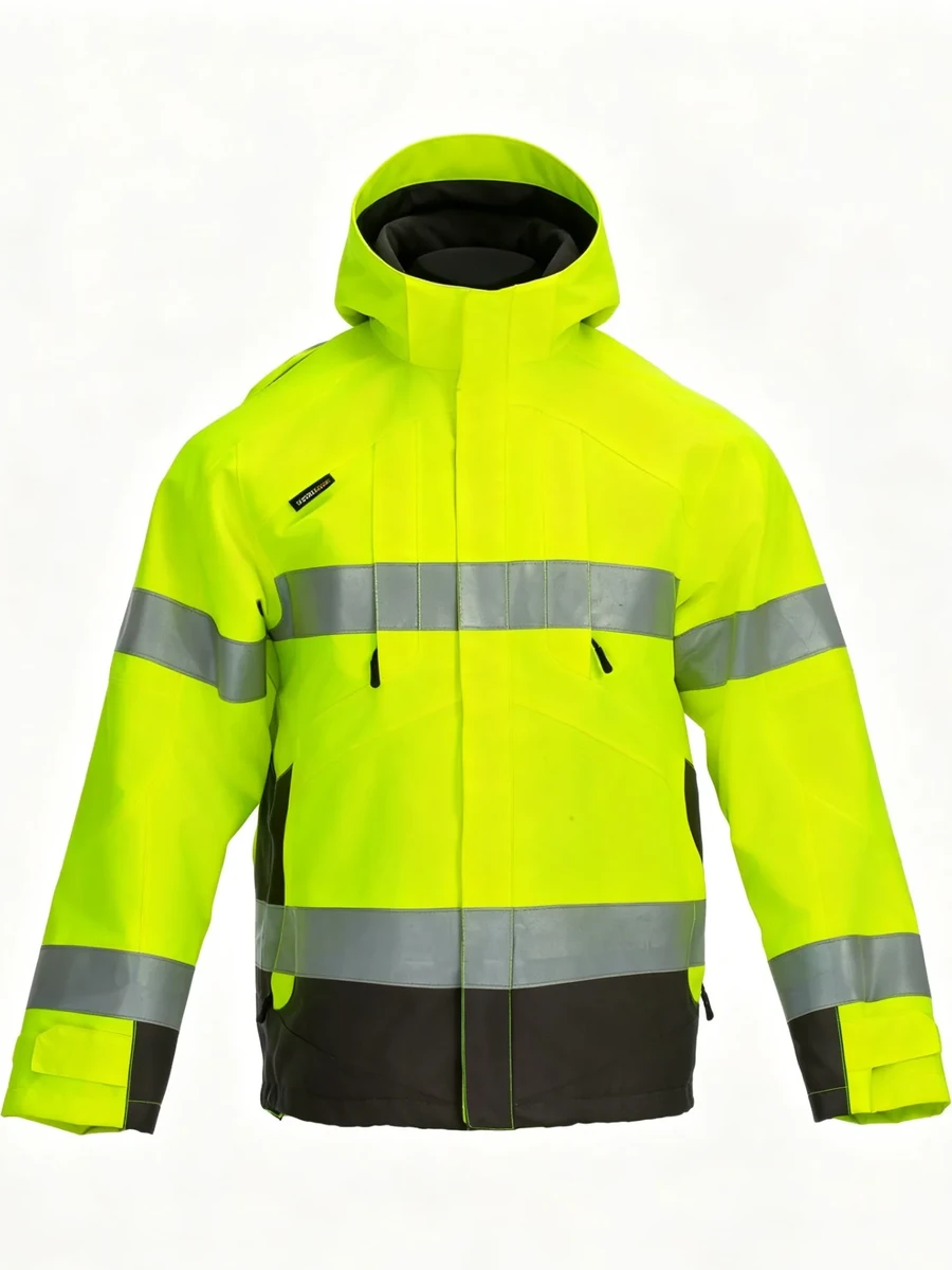EN20471 EN343 Hi-Vis Hooded Jacket