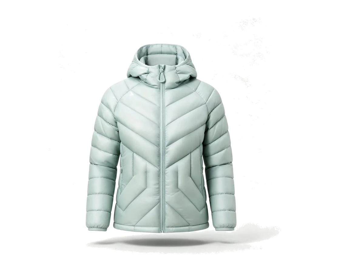 LYTH heavyweight down jacket in sage from the down jacket series