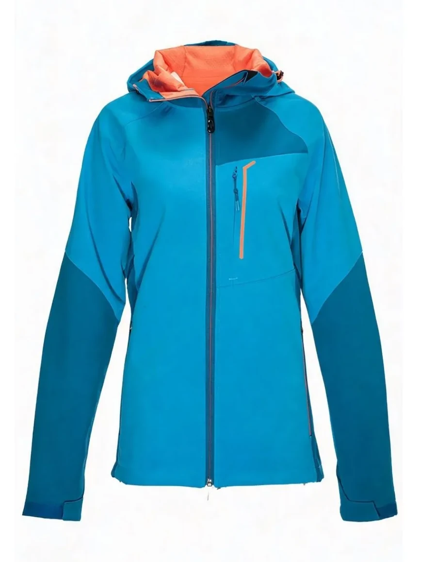 Blue Hooded Softshell Jacket