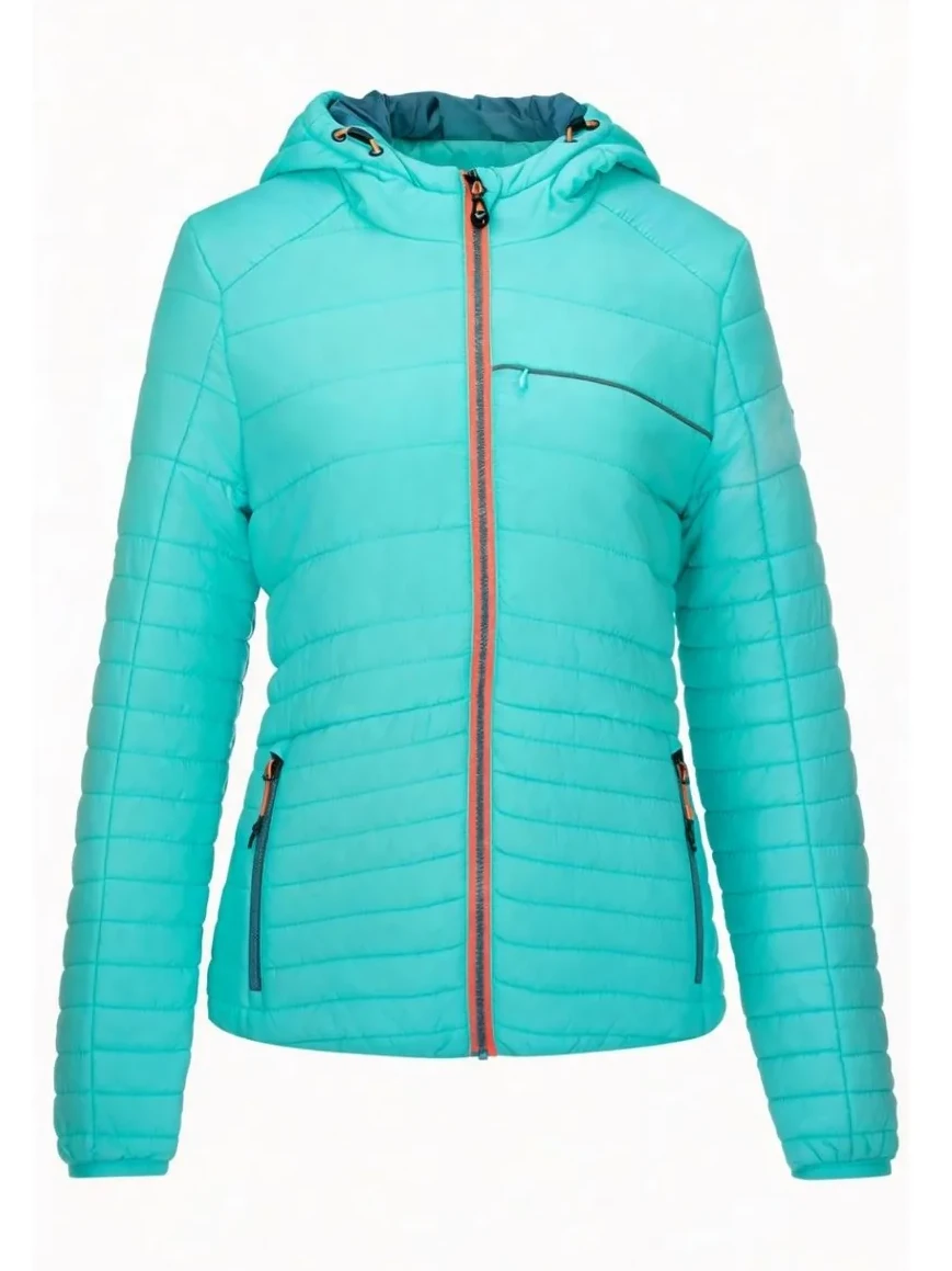 Aqua Hooded Light Winter Jacket Ladies'