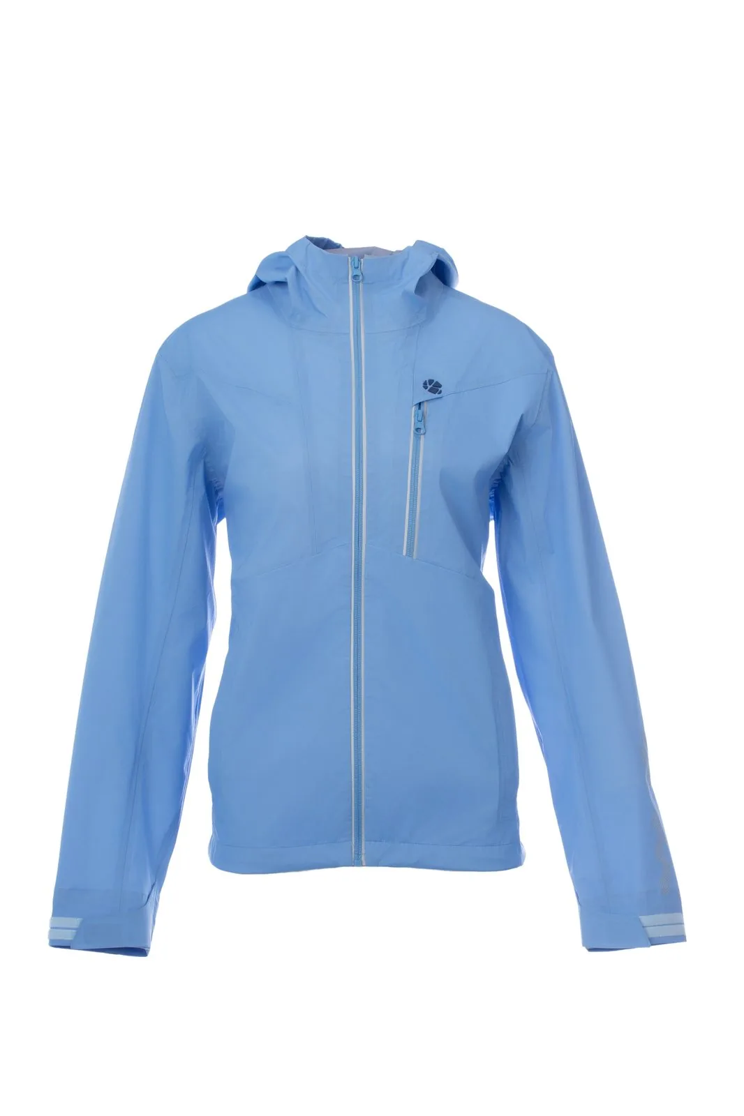 Ultralight 3L shell jacket, minimal design, in blue — 80gsm packable OEM