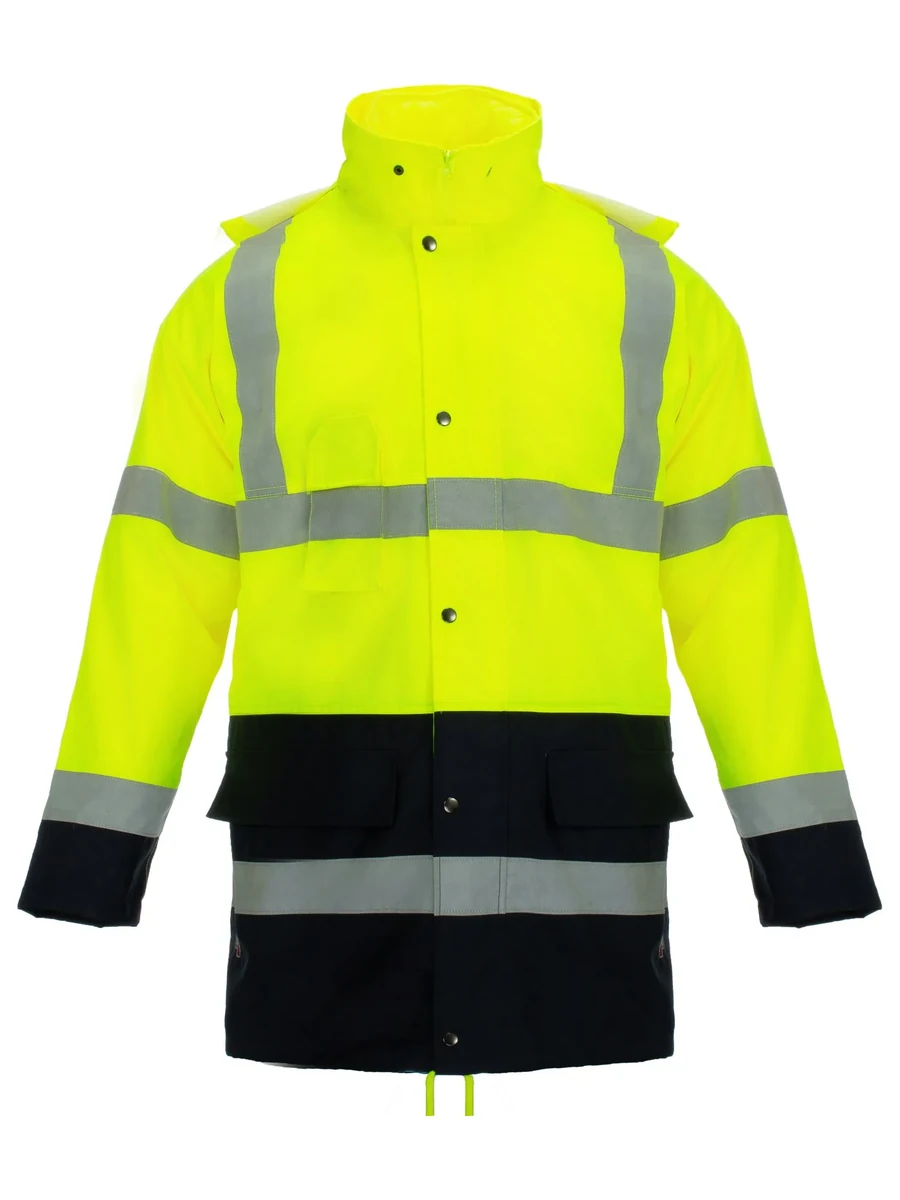 EN20471 EN343 High-Vis Long Raincoat