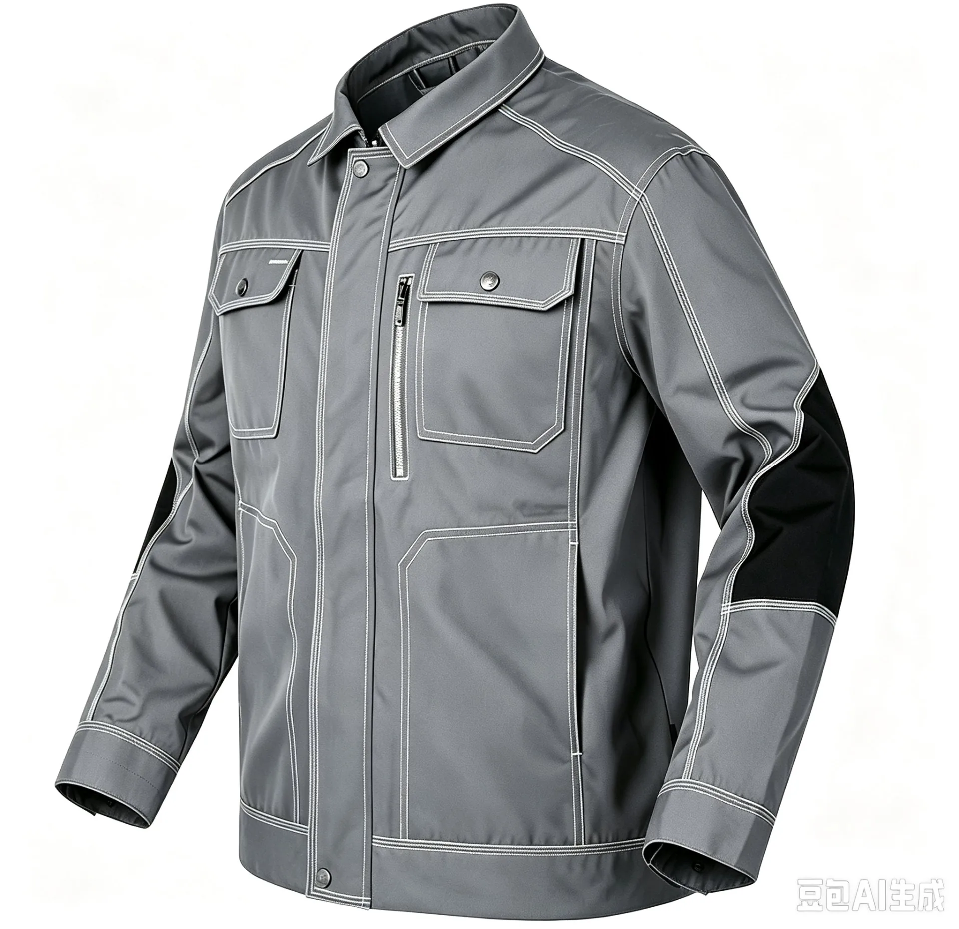 LYTH-CT07 Grey Work Shirt (Long Sleeve)