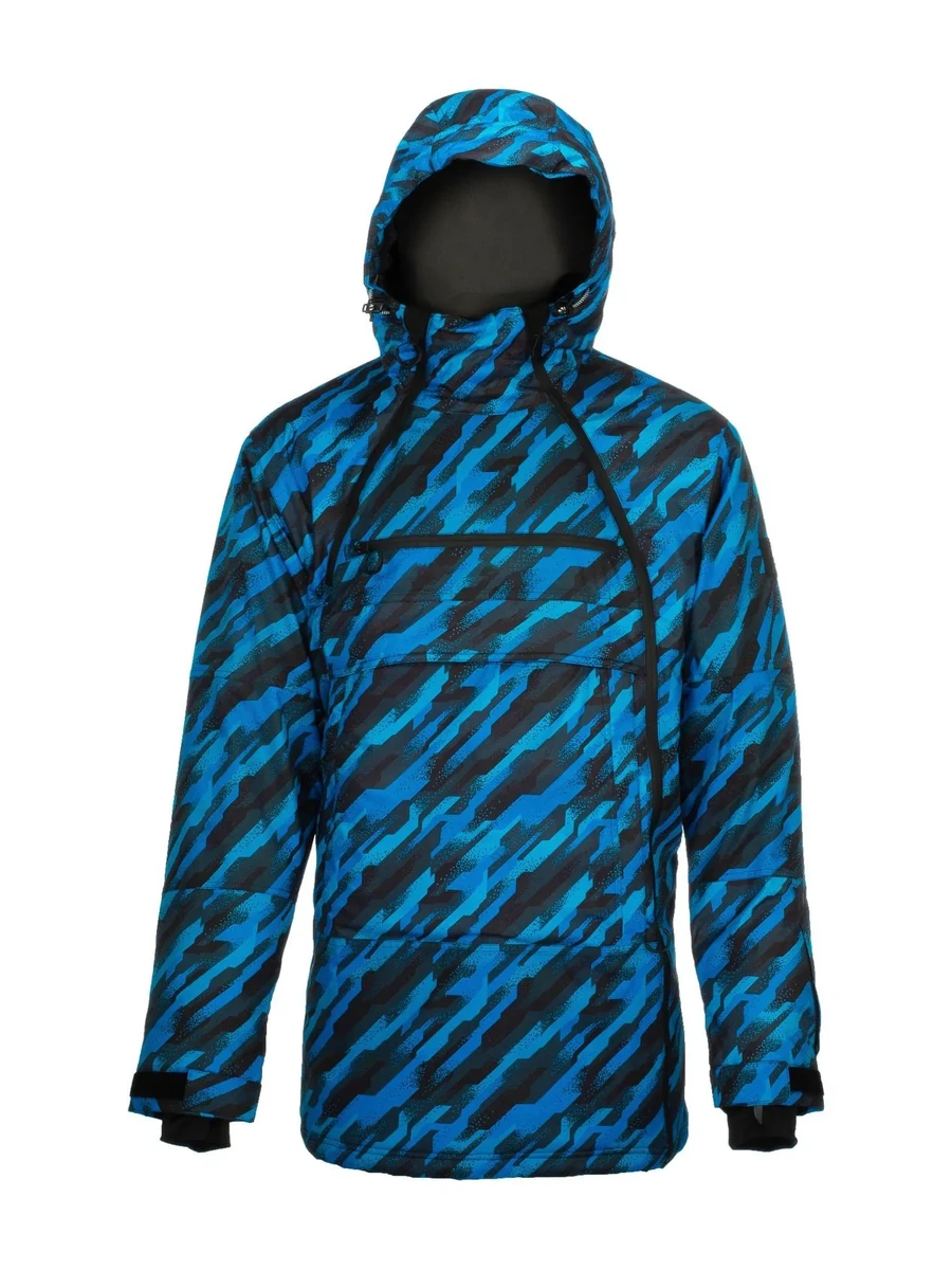 Blue Camo Snowboard Men Jacket