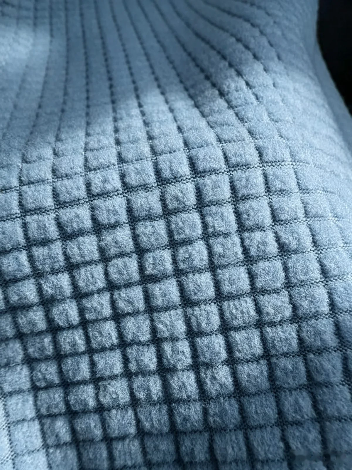 LYTH-FL03 monogram grid fleece jacket texture detail