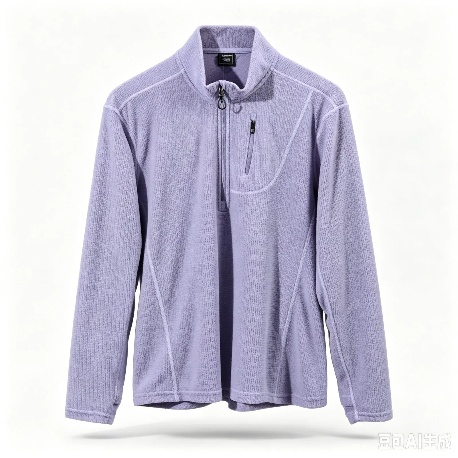 LYTH-FL25 purple grid fleece jacket