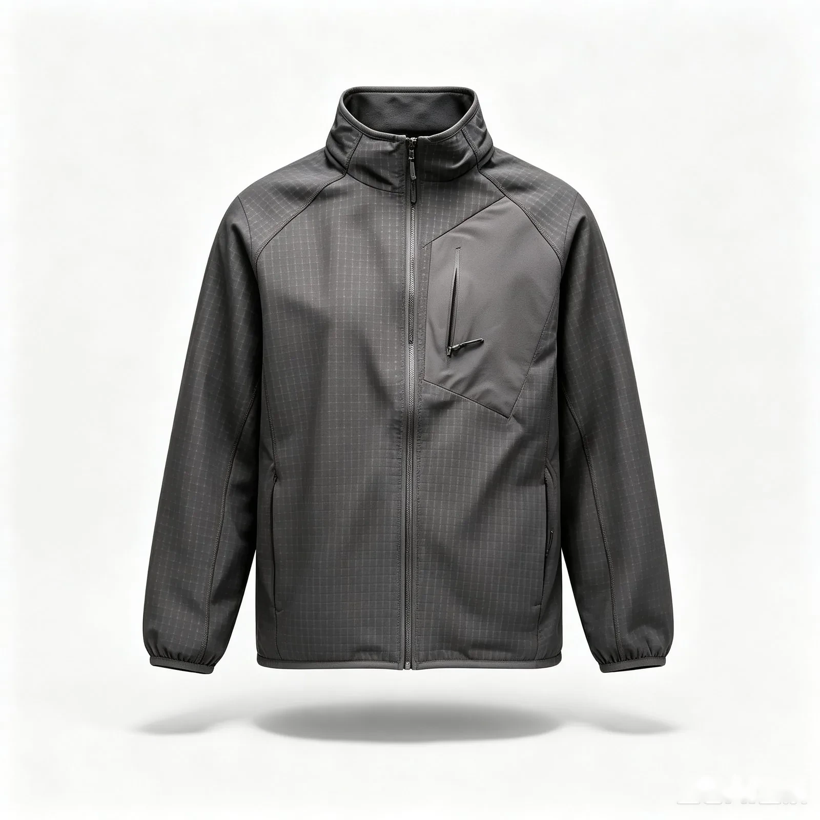 Coral Grid Fleece Jacket